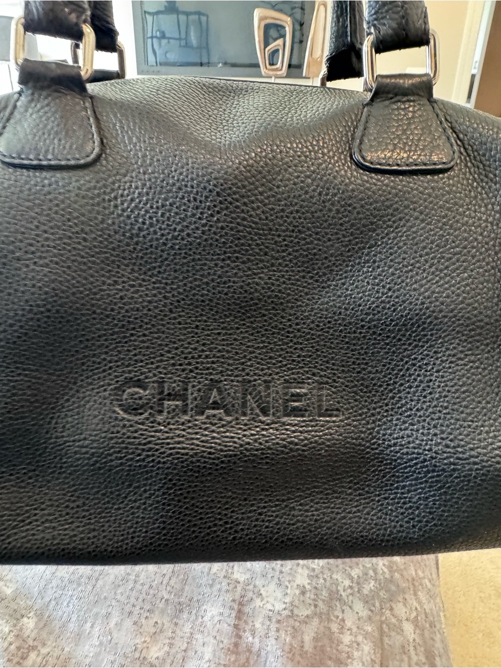 CHANEL Tote luggage  Leather Shoulder strap